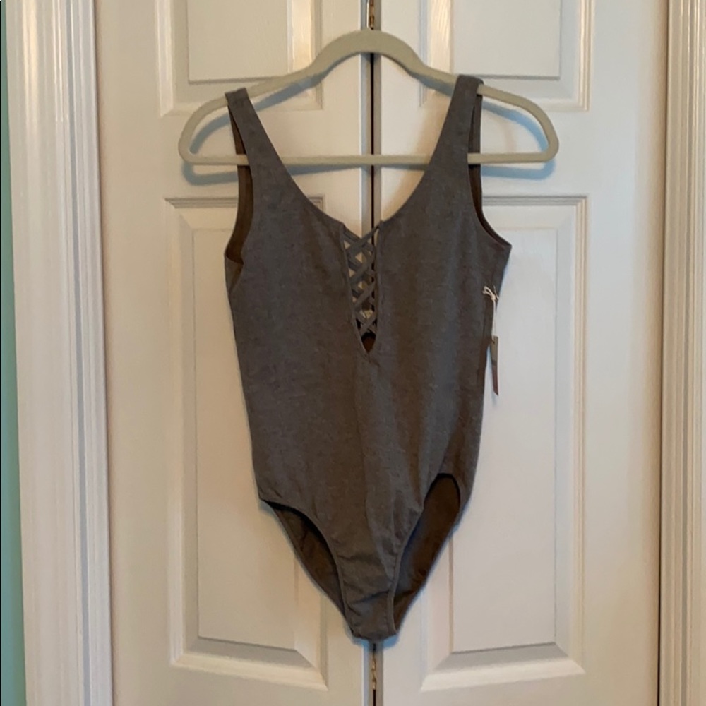 Gray bodysuit